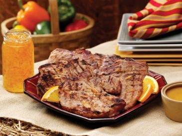 Orange Grilled Pork With Honey-Mustard Dip Recipe Image